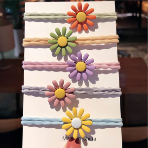 Set 10 dây cột tóc hoa cúc Daisy Buộc tóc hoa cúc hoạ mi ( màu ngẫu nhiên )