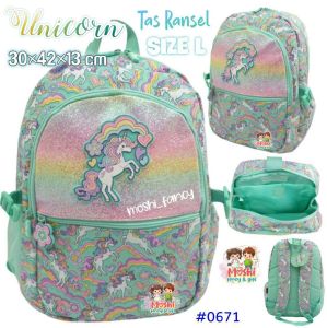 Tas Ransel Unicorn Anak Perempuan Size SD SMP
