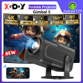 XGODY Gimbal 5 Native 1080P สมาร์ทโปรเจคเตอร์แบบพกพา 10000 ลูเมนรองรับการสะท้อนหน้าจอ 4K ถอดรหัส 180 °การหมุนอัตโนมัติ Keystone โฮมเธียเตอร์. 