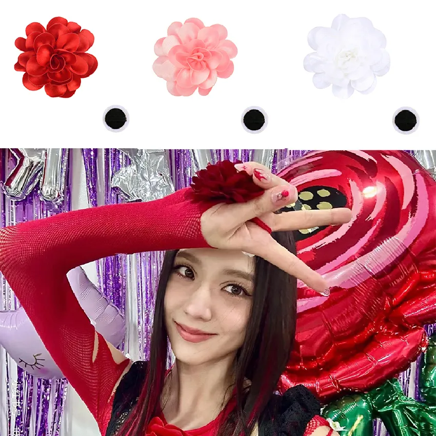 Pair BLACKPINK JISOO Flower Ring Same Hand-cranked Flower