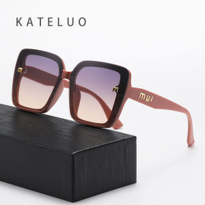 KATELUO Women Trendy Large Frame Sunglasses Ladies Fashion Gradient Lens Shades UV400 Sun Glasses Z7703