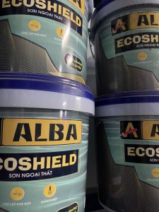Sơn ngoại thất ABBA Eco Shield (18lit). Cho bề mặt tường láng mịn.