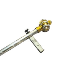 Batang Gorden Besi Elegan Tutup Princess - Alat Pengikat Celup Warna Perak