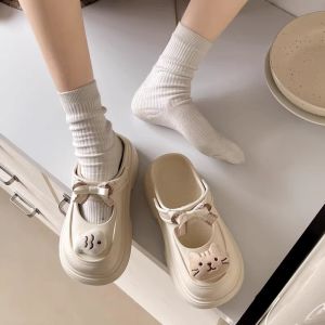 Sandals Young Women Cavernous Shoes Non-slip Lightweight Cute Summer Vintage Cool
