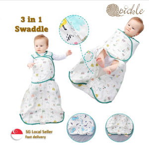 Baby Sleeping Bag Vest Sleeping Swaddle Baby Blankets Bamboo Cotton Sleeveless Kids Toddler Sleep Sack Zip swaddle up