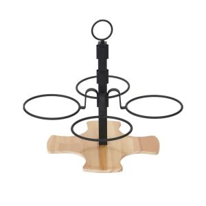 COOLCELLS Stainless Steel Elevated Pet Feeding Stand High Platform 4-Bowl Pet Bowls With Stand Pet Food Bowl Neck-Protecting Elevated Cat Bowl Cats
