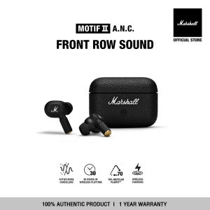 MARSHALL MOTIF II A.N.C. BLACK - ส่งฟรีทั่วไทย (หูฟังตัดเสียงรบกวน หูฟังบลูทูธไร้สาย หูฟังบลูทูธ หูฟัง Marshall ของแท้)