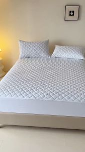 Waterproof Bed Protector Smooth Mattress Cover All Size Mattress Cover Washable & Dust Mites