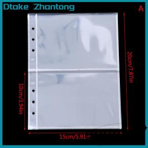 Dtake 10 cái tiêu chuẩn rõ ràng Album ảnh nhựa trong suốt A5 chất kết dính Refill tay áo