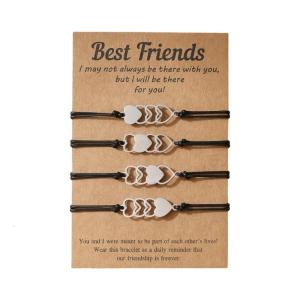 1 bộ dài dệt Vòng Tay Tình Bạn handmade vòng chân có thể điều chỉnh vòng tay bện Vòng Tay Dây hoàn hảo cho hàng ngày