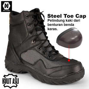 NEFF / Sepatu safety boot kulit / Pelindung besi ujung kaki / Sepatu keselamatan kerja NFC 102