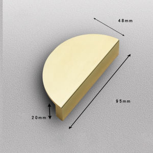 Tarikan Laci Gold Semi Circular/Tarikan Knob Emas Setengah Lingkar/Semi Circular Handle (80mm)