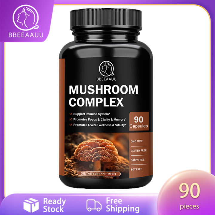 Bbeeaauu Mushroom Supplement Capsules Lions Mane Complex Mushroom For