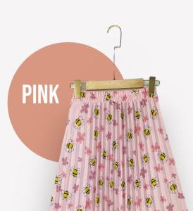 Rok Plisket Anak Perempuan Motif Lebah Premium