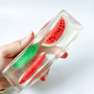 N6MBRH Có thể tạo hình Đồ chơi squishy hình thanh trái cây Mềm mại Trong suốt Đồ chơi bóp hình trái cây Đồ chơi Sentory Độ đàn hồi chậm. Đồ chơi giảm căng thẳng hình thanh trái cây Đồ trang trí để bàn
