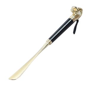 XYAX 32cm Dụng cụ giày kim loại Đầu sư tử/ngựa Dài Dụng cụ xỏ giày có tay cầm gỗ Người mang giày Dụng cụ mang giày Máy nâng giày di động dành cho hộ gia đình