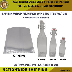200pcs Shrink Wrap Plastic Packaging Shrinkable Plastic Sealer Film for Wine Bottle w/ Lid