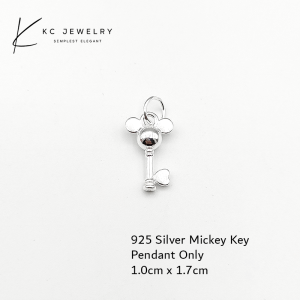 KC Jewelry S925 Sterling Silver Mickey Key Pendant