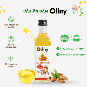Dầu ăn dặm hạnh nhân cho bé Oilny 65ml - 100ml ép lạnh nguyên chất phát triển trí não tăng tập trung