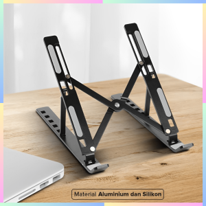 FAST DELIVERY MC Stand Laptop Aluminium Lipat Portable Riser Foldable Adjustable 12 - 16 Inch