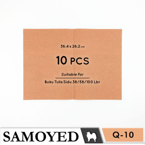 Sampul Buku Kertas Coklat / Brown Paper Book Covers Samoyed BKCV-BNP 10 Sheets Uk. Sidu / Quarto / Kuarto / Kwarto / Big Boss / Boxy
