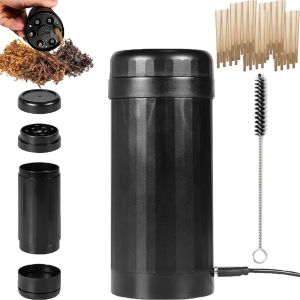 2in1 Roller Cylinder Portable Swift Roll Cylinder Machine Pro Roller Electric Mills and Cone Filler Say Goodbye to Hassle of Rolling by Hand (1 Set)