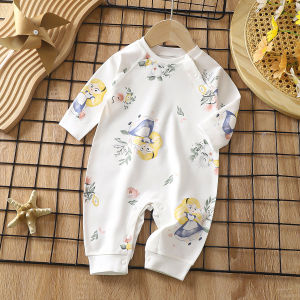 VREN Newborn 100% Cotton Clothes Boys and Girls Four Seasons Jumpsuit Lovely Soft Breathable Jumpsuit