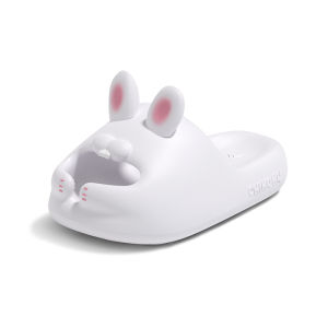 [Free Shipping] New Cute Moji Rabbit Cartoon Micro-Arch Slippers For Women Home Use Thick-Soled Non-Slip Eva CoupleS Beach Sandals