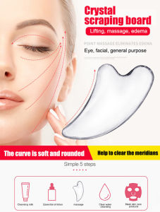 Crystal Body / Facial Gua Sha Board Massage Tool For Face Lifting And Body Dredging Meridian