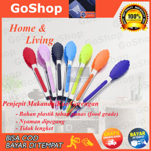 GoShop Capitan Makanan Bahan Silicone + Stainless Penjepit Gorengan Kue