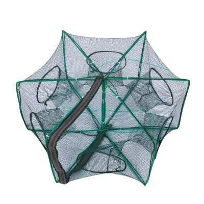BuBu Payung Jala Jaring Ikan Udang Portable Folding Fishing Net Shrimp Cage Nylon Automatic Foldable Catch Fish Trap