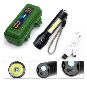 POLICE CREE MINI FLASHLIGHT RECHARGEABLE WATERPROOF USB CHARGE