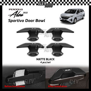 Perodua Alza 2022 2023 SPORTIVO Door Handle Bowl Cover CARBON CHROME MATTE BLACK Accessories Body Kit Gear Up Gearup