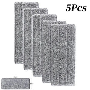 5pcs Household Flat Mop Refill MopHead Replacement Washable Microfiber Mop Cloth Replacement Mop Pad