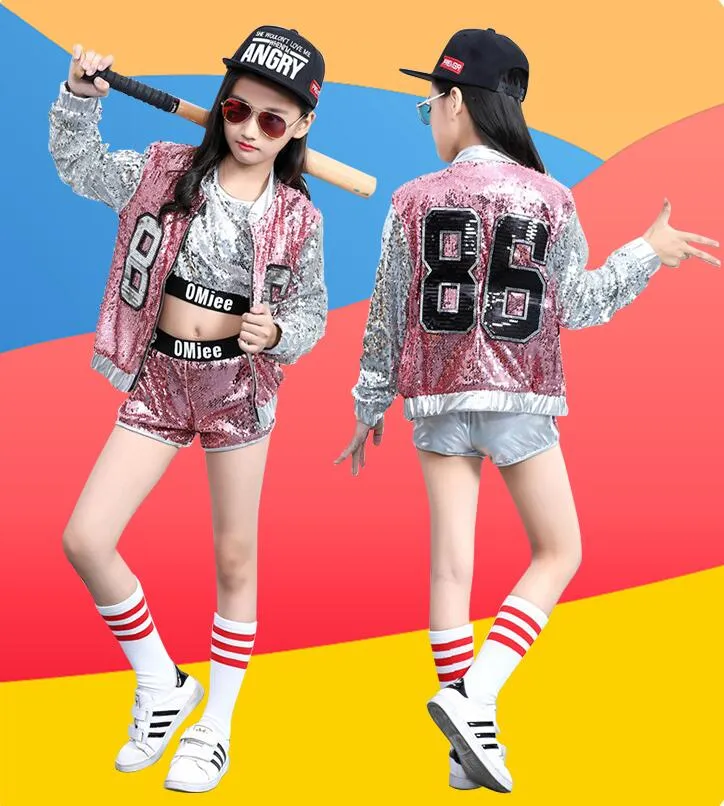 2023 Children Jazz Modern Dance Costume Kids Hip Hop Clothing