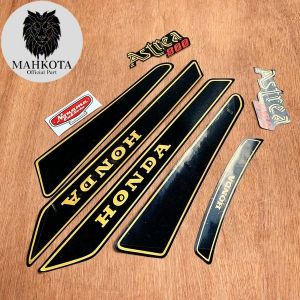 STRIPING STICKER LIS LES POLET Honda Astrea800 Astrea 800 Hitam list body standar berkualitas termurah Mahkota Stiker
