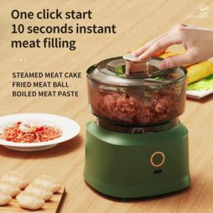 Meat Mincer Electric Penggiling Daging  Mesin Tamper bawang putih multifungsi 350ml penggiling daging lumpur pengaduk nirkabel dapur Tamper bawang putih mesin makanan tambahan bayi