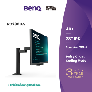 Màn hình BenQ dành cho lập trình RD280UA _28" 4K+ Đèn MoonHalo USB-C Chống chói bảo vệ mắt Trục xoay