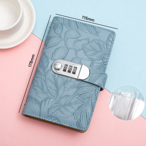 [Can Hold 100 Sheets] Embossed Password Savings Book Savings Challenge/Cash Savings Book Money Organizer With lock