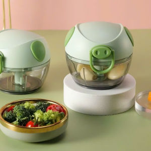 Máy Xay Tỏi Ớt Mini Cầm Tay – Cối Băm Hành Tỏi Kéo Dây Không Dùng Điện | Nhỏ Gọn Dễ Cất