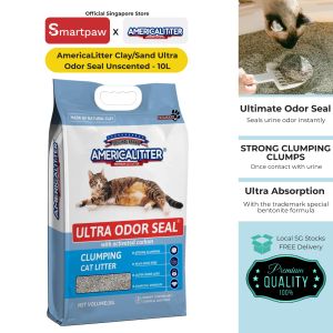 American Cat Litter Ultra Odor Seal Unscented 10L | Premium Clay/Sand Formula with Heavy Granules + 99% Dust-Free + Strong Clumping + No Chemical Additives