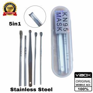 alat pembersih telinga stenliss 5 in 1 / korek kuping set 5in1 stenlis Produk Terlaris