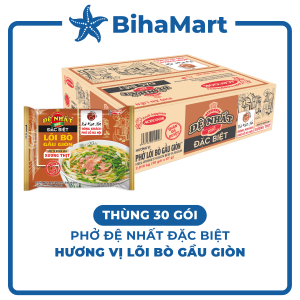 [THÙNG 30 GÓI] - ACECOOK - Đệ Nhất phở đặc biệt lõi bò gầu giòn (không thịt) phở bò Đệ Nhất lõi bò gàu giòn ăn liền (67g/gói)