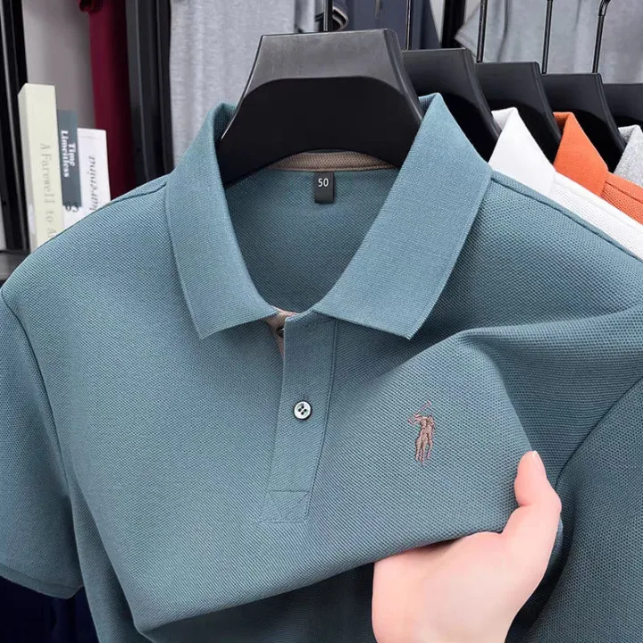 Men%20Summer%20Polo%20Shirt%20Business%20Casual%20Short%20Sleeve%20Loose%20Fit%20Tshirt%20Solid%20Color%20Embroidered%20Collar%20Top%20-%20Image%204
