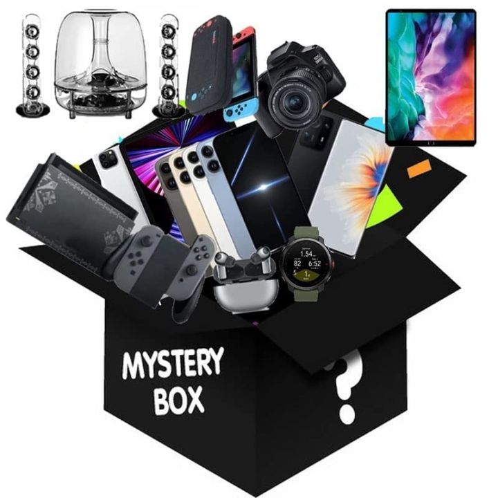 mystery box, electronic mystery box, tech mystery box
