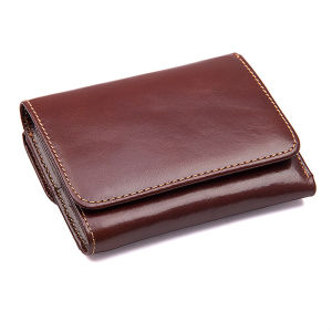 Royal Bagger RFID Short Wallet For Men Genuine Cow Leather Multi-Card Position Bags Purse Retro Clutch Trifold Short Wallets Card Clip Holder
