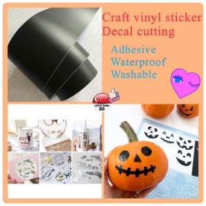 Matte black vinyl sticker - decal cutting -wording-graphic- pattern-die cut cricut