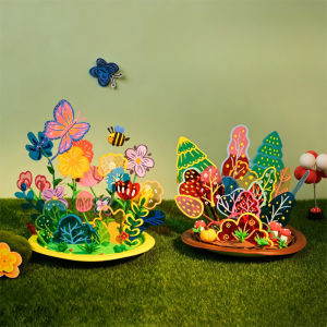 Light Shadow Mini Potted Craft Kit DIY 3D Classroom Decor Kindergarten Handmade Art Project