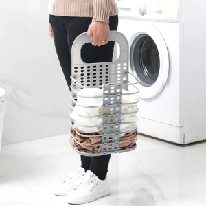 Keranjang Laundry Lipat Aesthetic Tempat Baju Kotor Praktis dan Hemat Ruang