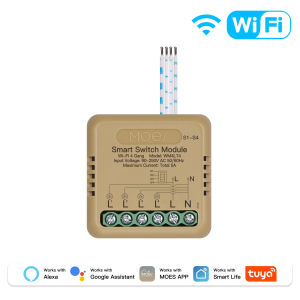 (New Product) MOES Tuya WiFi/Zigbee2mqtt Mini DIY Smart Switch Module 1-4 Gang Timer Home Automation Voice Control Work With Google Home Alexa